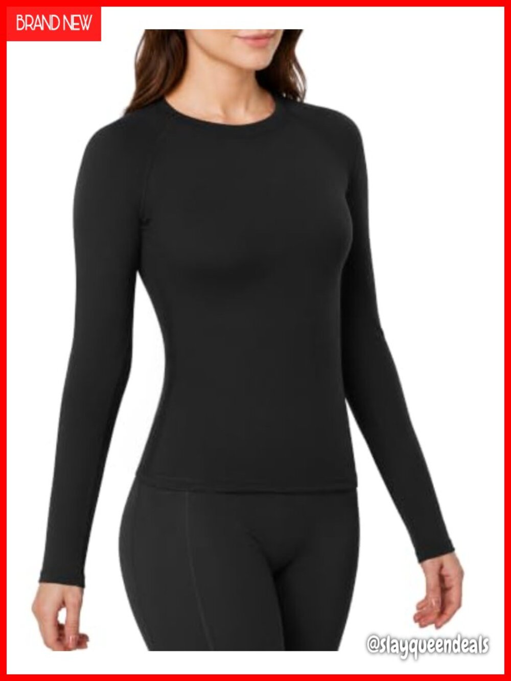 Long Sleeve Workout Top Women Compression Athletic Shirt Underscrub